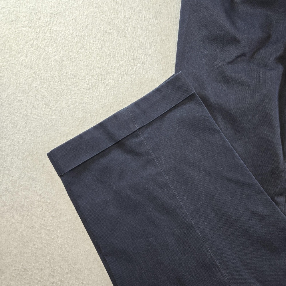 BERLE Suit Pants Mens 40x32 Blue Cotton Blend Classic Straight Belted Fit - Picture 4 of 12